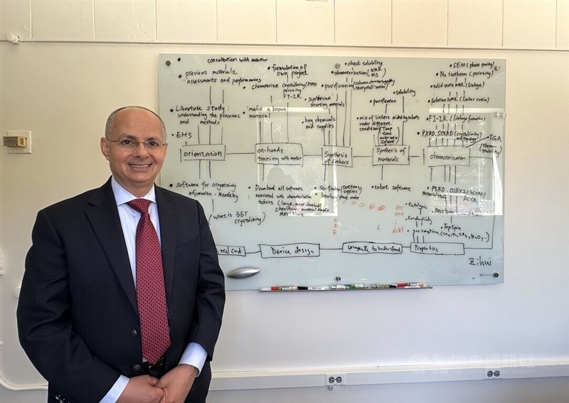 Omar M. Yaghi in his office at University of California, Berkeley. CNA photo June 18, 2024