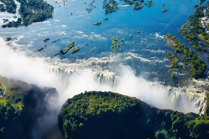 Helicopter Over Victoria Falls Zambia