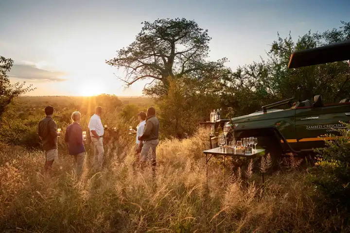 Victoria Falls River Lodge Activity Game Drive Sundowners